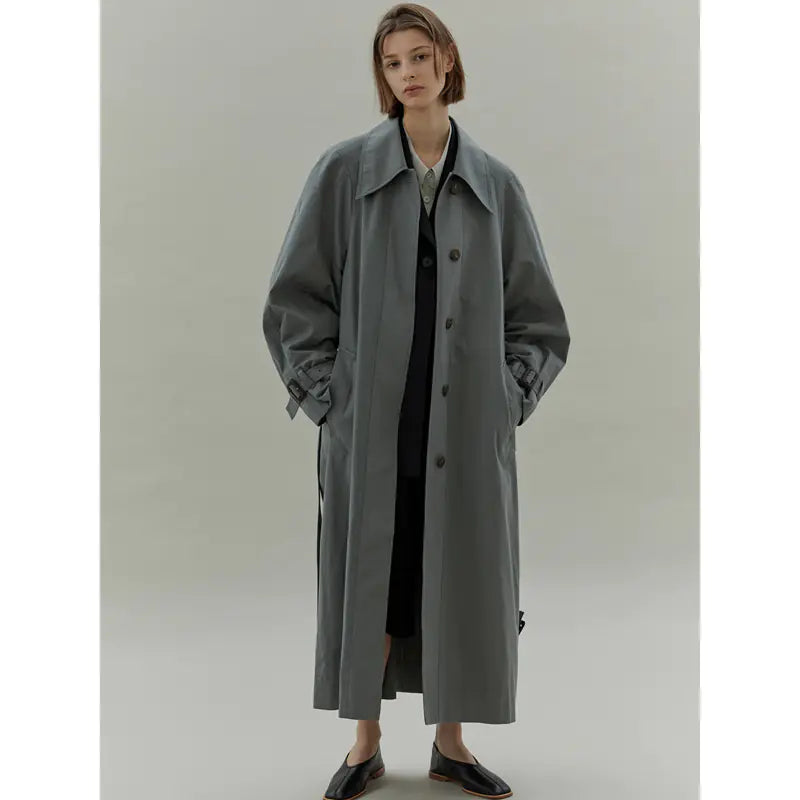 "2024 Women's Long Casual Trench Coat with Belt"