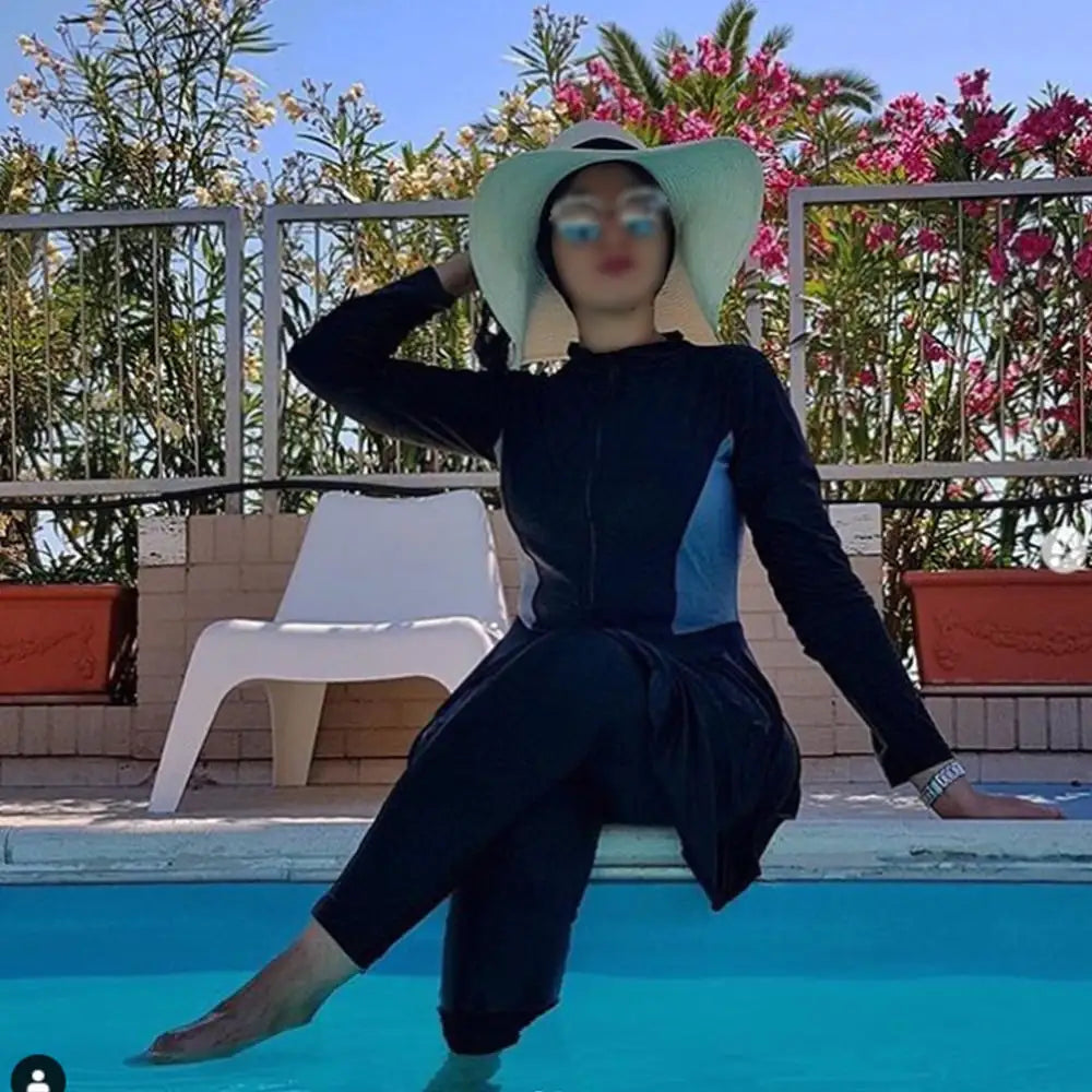 Three-Piece Conservative Muslim Women's Swimsuit