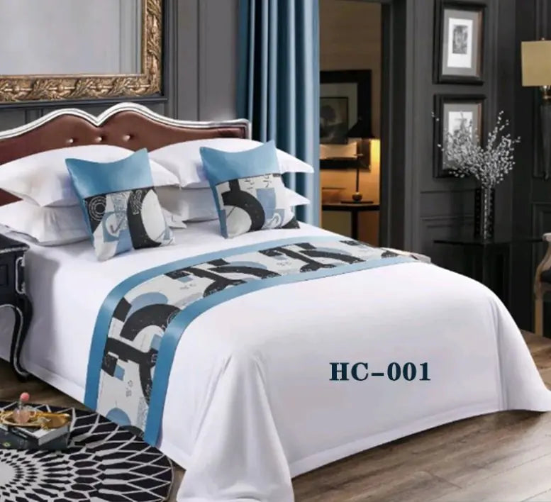 Hotel Bedding Four-Piece Set with Decorative Cushion Covers
