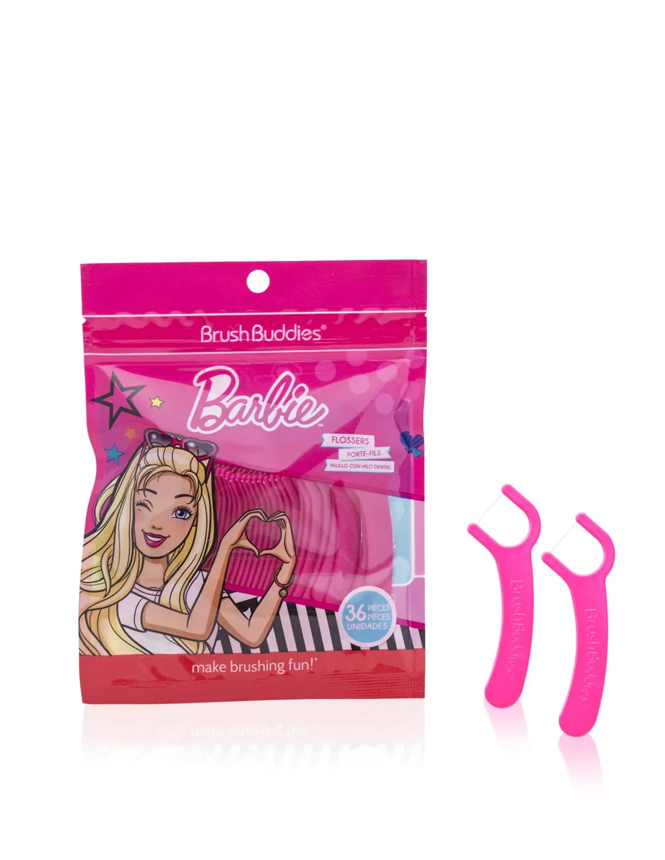 Brush Buddies Barbie Flossers Pink
