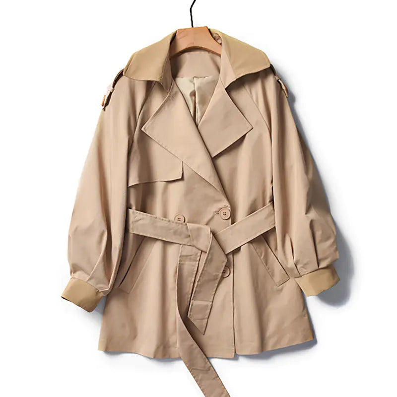 2019 Autumn Korean Women's Trench Coat with Belt