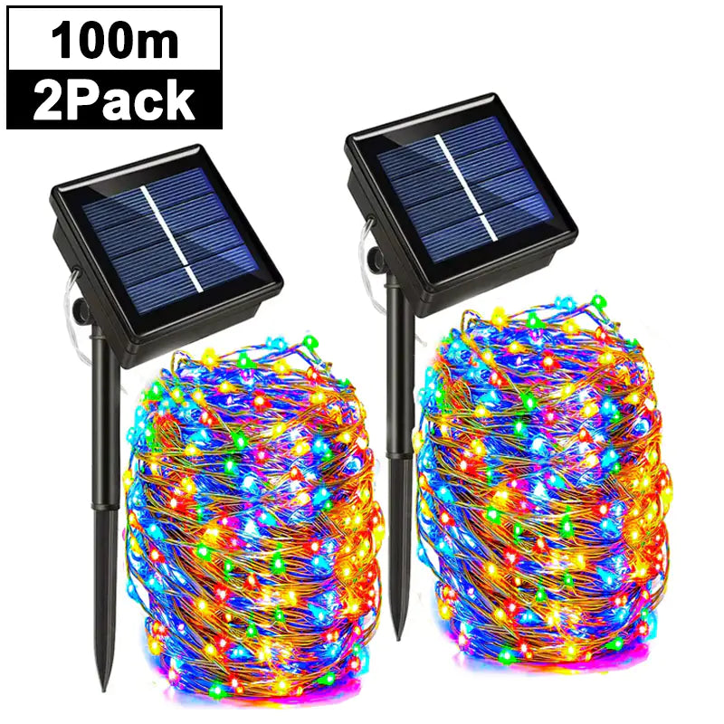 Outdoor Solar String Lights with 8 Lighting Modes