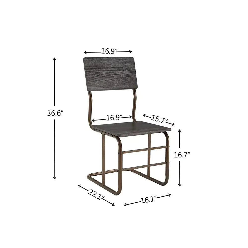 5-Piece Wood Table & 4 Chairs,Modern Dining Table Furniture Set For Home