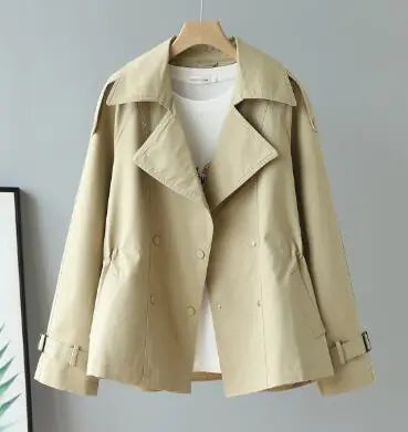 2019 Autumn Korean Women's Trench Coat with Belt