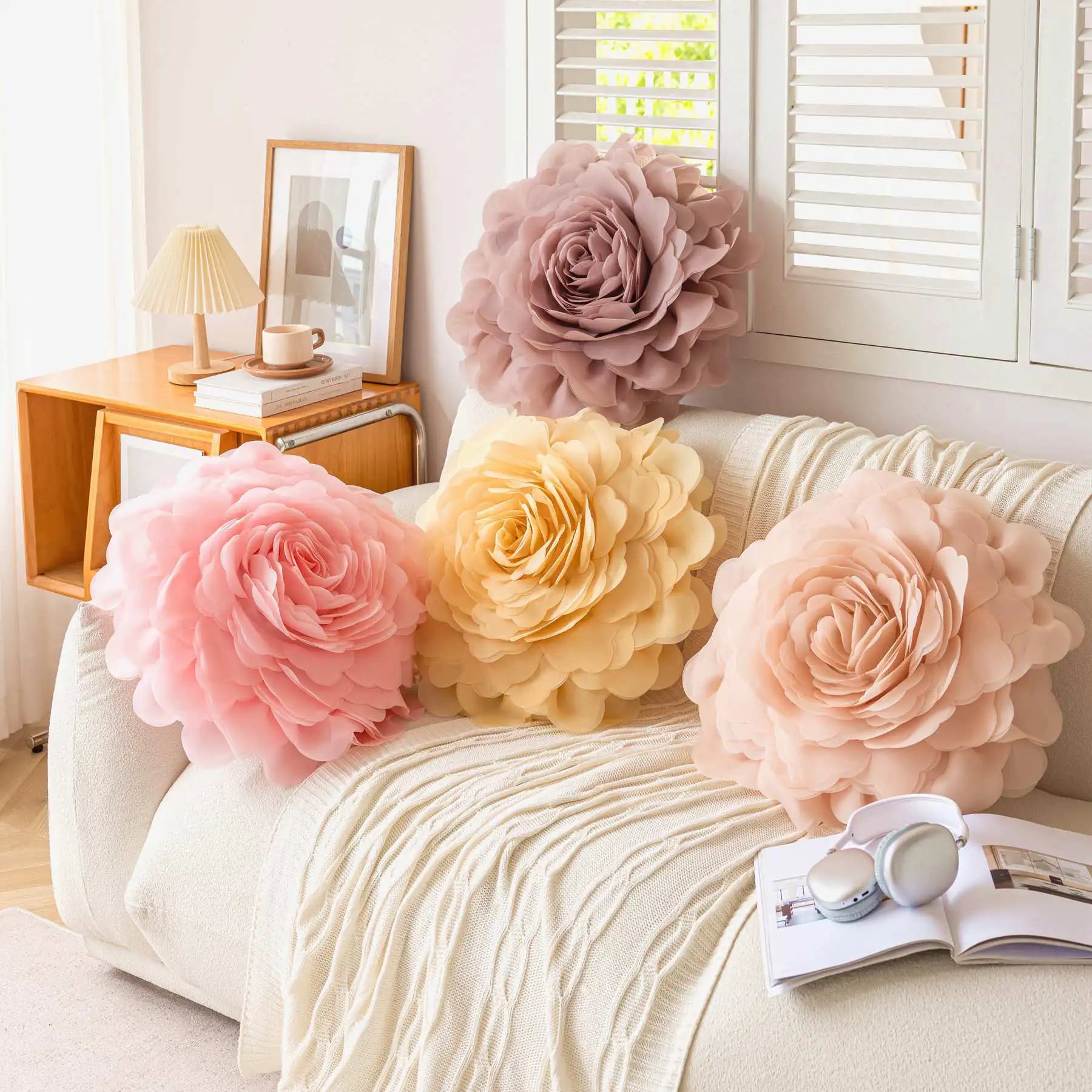 Princess Style 3D Sheer Floral Pillowcase for Bedroom