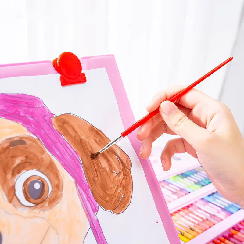 208-Piece Kids Art Supplies Set with Watercolor and Crayons