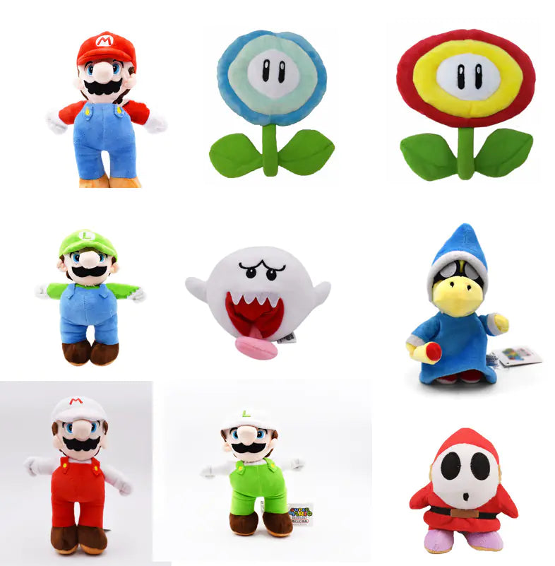 Super Mario Plush Toys - Fire Flower & Ice Flower Dolls