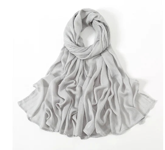 Solid Color Muslim Hijabs for Women (Single Piece)