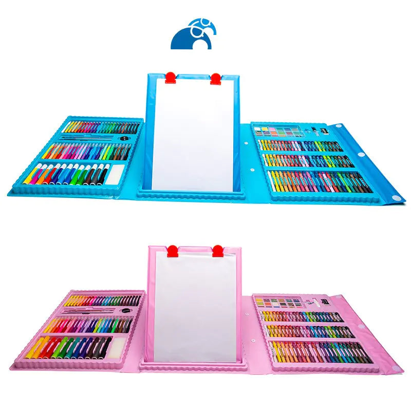 208-Piece Kids Art Supplies Set with Watercolor and Crayons