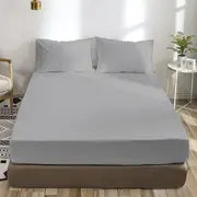 3pcs Solid Color Fitted Sheet Set for Bedroom