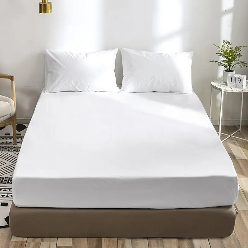 3pcs Solid Color Fitted Sheet Set for Bedroom