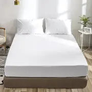 3pcs Solid Color Fitted Sheet Set for Bedroom